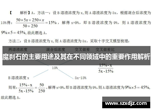 魔刹石的主要用途及其在不同领域中的重要作用解析